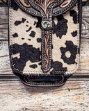 Silver Royal - Leather Rear Cinch/Horn Bag - Hair On - Saddle Bags - Tough 1 - Bronco Western Supply Co.