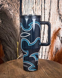 The Turquoise Outlaw – 40oz Boot Stitch Tumbler with Handle - Gift Items - Lucky & Blessed - Bronco Western Supply Co.