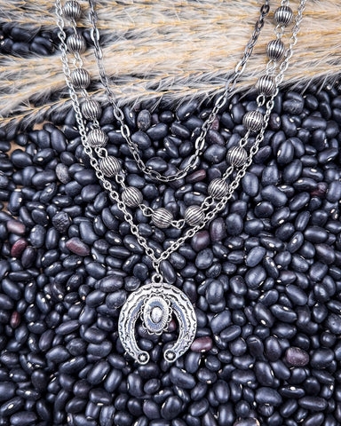 Three Trails Squash Blossom Fashion Necklace - Jewelry - West & Co. - Bronco Western Supply Co.