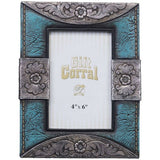 Tough 1 - Turquoise and Silver Picture Frame - Gift Items - Tough 1 - Bronco Western Supply Co.