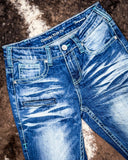 Turquoise Boot Stitch Bootcut Jeans - Apparel - Cowgirl Tuff Company - Bronco Western Supply Co.