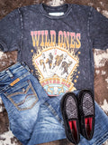 Wild Ones Graphic Tee - Black - Apparel - Lotus Fashion - Bronco Western Supply Co.