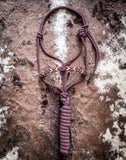 Beaded Nose Rope Halter with 9' Lead - Plum