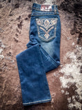 Grace in LA Easy Fit Women's Ranchin' Boot Cut Jeans