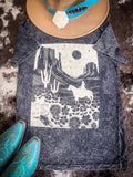 Somewhere In The Wild West Graphic Tee - Black