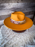 Canary Lainey - Mustard Flat Wide Brim Hat