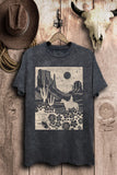Somewhere In The Wild West Graphic Tee - Black