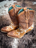Myra Bag -Kelsey Anne Hair-on Hide & Hand-tooled Leather Boots