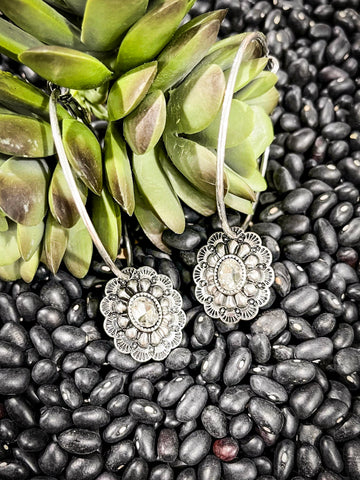 "Alo" Concho Hoop Earrings