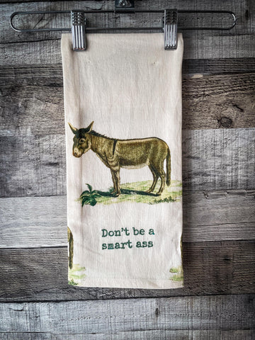 Don't Be A Smart Ass Embroidered Kitchen Towel