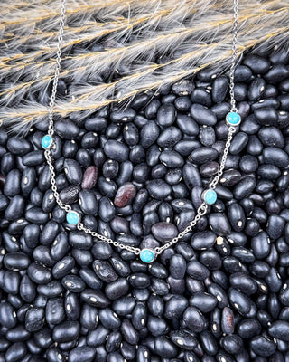 5 Stone Genuine Turquoise Choker Necklace – Jewelry from Bronco Western Supply Co.