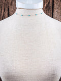 5 Stone Genuine Turquoise Choker Necklace - Jewelry - Sowell Jewelry - Bronco Western Supply Co.