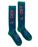 Lucky Denim Performance Socks in a white back drop.