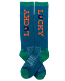 Lucky Denim Performance Socks in a white back ground.