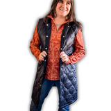 Phoenix Long Quilted Vest Duster -  Western Fashion - Outerwear - Bronco Western Supply Co.