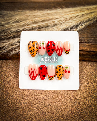 Short Almond Western Press-On Nails