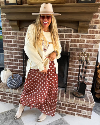 Sundance Skull Embroidered Pullover in Cream