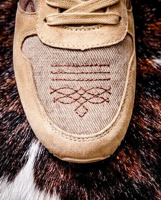 Giddyup Spice Western Stitch Joggers in Tan and Turquoise by Roper