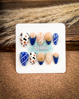 Short Almond Western Press-On Nails