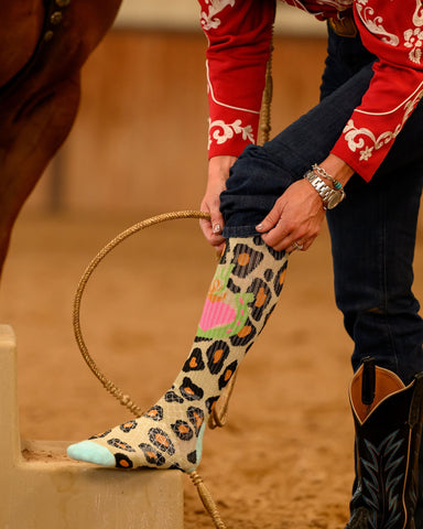 Lucky Leopard Diva Performance Socks