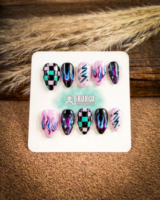 Short Almond Western Press-On Nails
