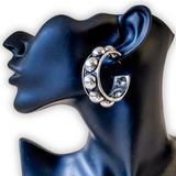 Austin - Bubble Stud Hoop Earring - Silver - Western Jewelry - Bronco Western Supply Co.