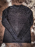 Midnight Panther Mesh Top