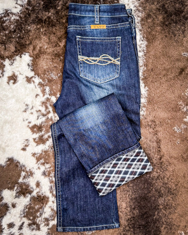 DFMI Dark Flannel Bootcut Jeans