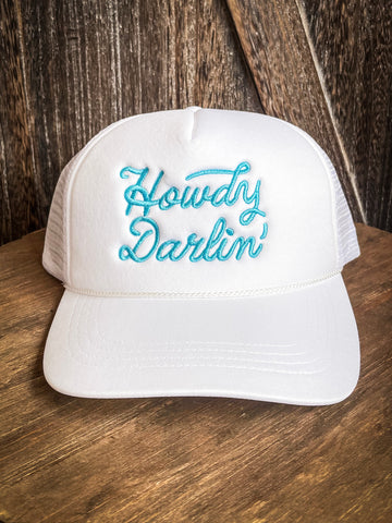 Howdy Darlin' Trucker Cap - White