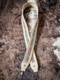 Montana West Western Guitar Style Embroidered Aztec Crossbody Strap - Khaki