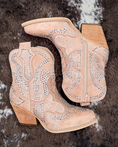 Parade Bling Ankle Bootie in Nude by Very G