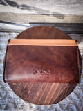 Montana West 100% Genuine Leather Hand Tooled Clutch/Crossbody - Coffee