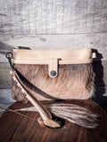 Wrangler Hair-On Cowhide Collection Crossbody - Tan