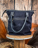 Myra Bag - Mesa Maverick Tote in Black and White