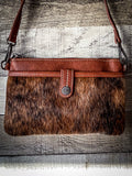 Wrangler Hair-On Cowhide Collection Crossbody - Brown