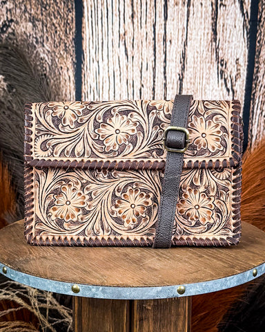 Dottie Tooled Leather Crossbody Purse
