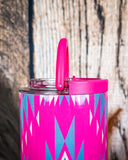 Rodeo Rebel – 40oz Aztec Tumbler with Handle