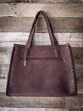Wrangler Vintage Retro Cowboy Cool Print Satchel/Crossbody - Brown