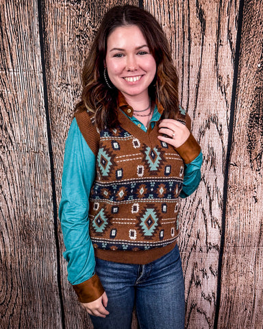 Amarillo Days Knit Sweater Vest