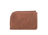 Wrangler Southwestern Art Print Mini Zip Card Case - Brown