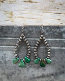 Triple Charm Teardrop Earrings