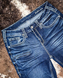 White Boot Stitch Bootcut Jeans
