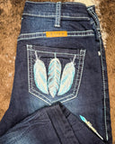Turquoise Dreamcatcher Bootcut Jeans
