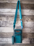 Roxy Crossbody Cell Phone Purse with Coin Pouch - Turquoise