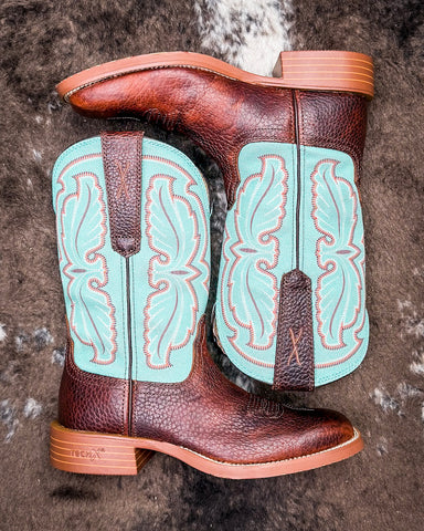 Ariel Twisted X Women's 11" Tech X Boot - Hickory and Seafoam