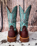 Ariel Twisted X Women's 11" Tech X Boot - Hickory and Seafoam