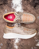 Avery Twisted X Feather X Slip-On Shoe - Taupe and Brown Multi