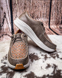 Avery Twisted X Feather X Slip-On Shoe - Taupe and Brown Multi