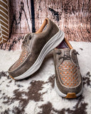 Avery Twisted X Feather X Slip-On Shoe - Taupe and Brown Multi