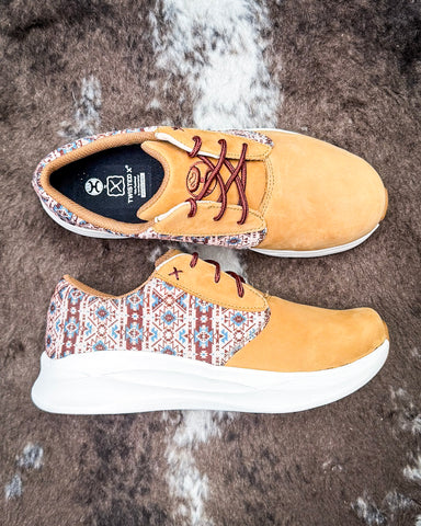 Mira Twisted X Feather X Slip-On Shoe - Beeswax and Aztec Multi